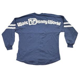 Walt Disney World Shirt Mens Small Blue Spirit Jersey Casual Long Sleeve Parks